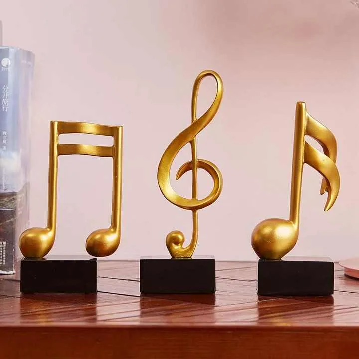 تمثال موسيقي من الراتينج لهجات ديكور المنزل . Musical Resin Statue Home Decor Accents 3 of 5 Musical