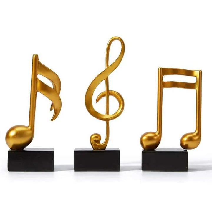 تمثال موسيقي من الراتينج لهجات ديكور المنزل . Musical Resin Statue Home Decor Accents 3 of 5 Musical