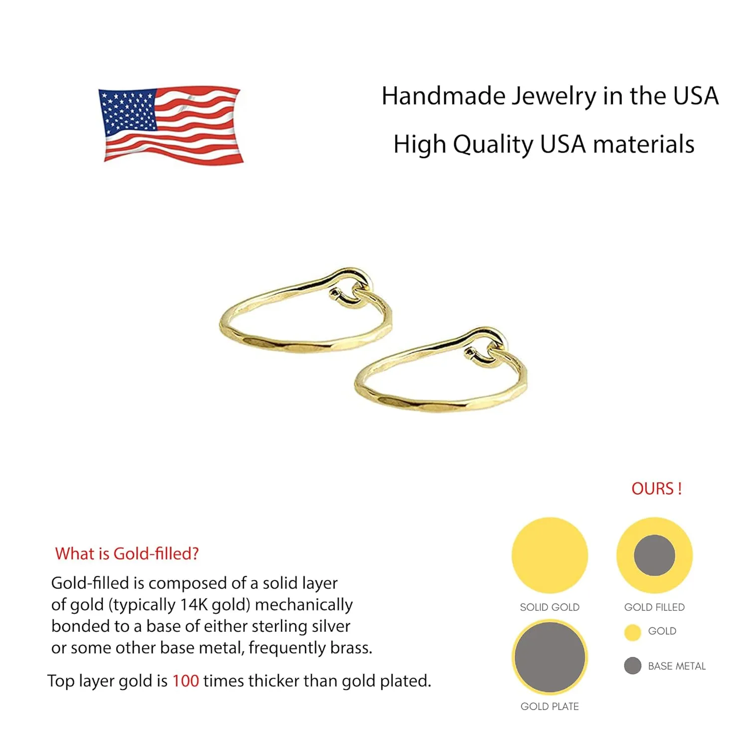 14K Gold Filled 8mm Grooved Small Tiny Thin Hoop Set Earrings Cartilage Nose Ring Piercing (8mm | 22 gauge, 14K Gold filled | Grooved)