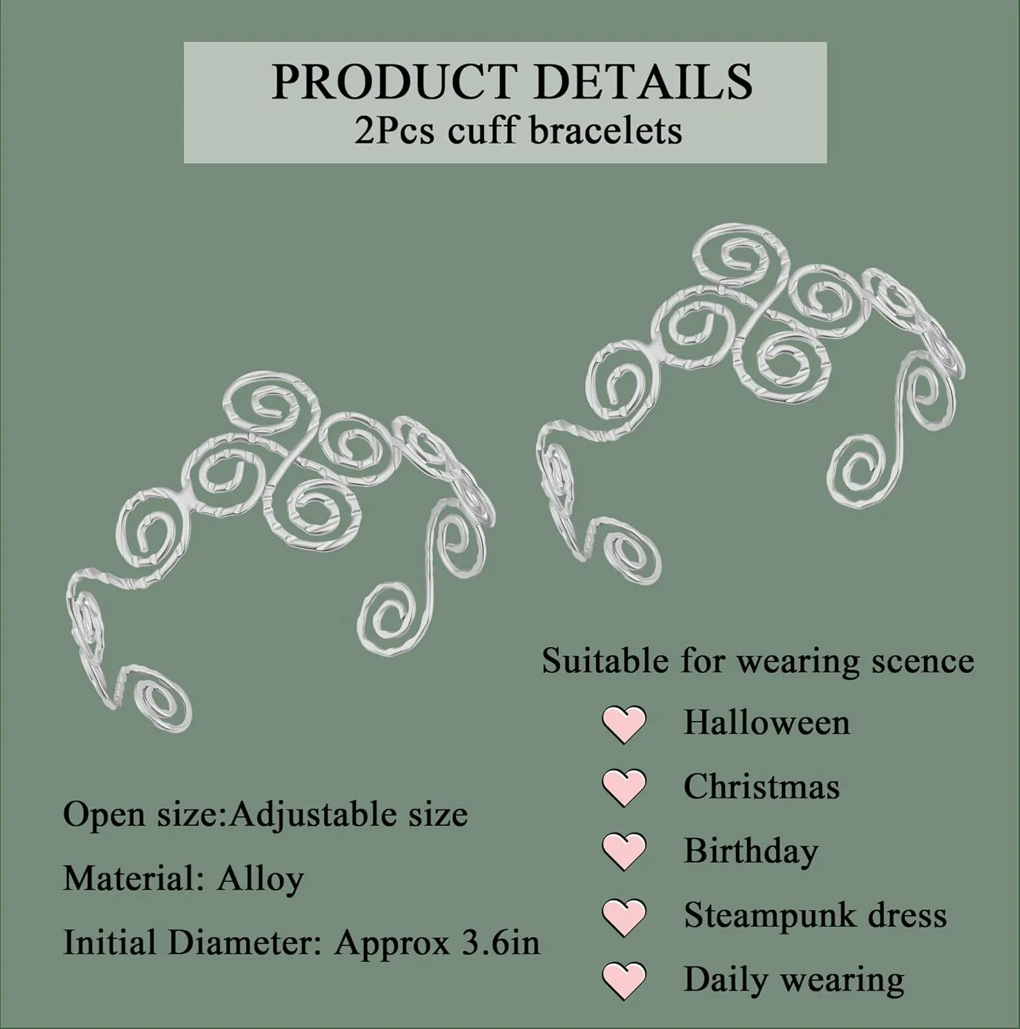 2pcs Arm Cuff Bracelets for Women Upper Arm Bands Armband Armlet Cuff Bangle Adjustable Gold Arm Bracelet Set