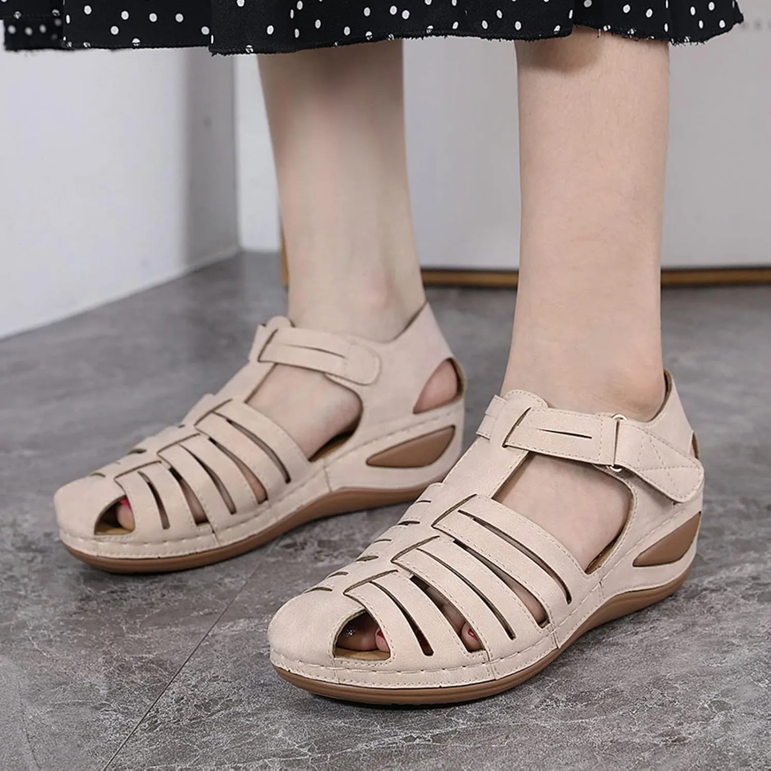 7.5 Wide Orthopedic Slippers for Women Sandals Women Dressy Summer Flat Comfortable Summer Shoes for Women 2024 White Ladies Walking Sandals Fisherman Sandals for Women Flower Sandals for Women
