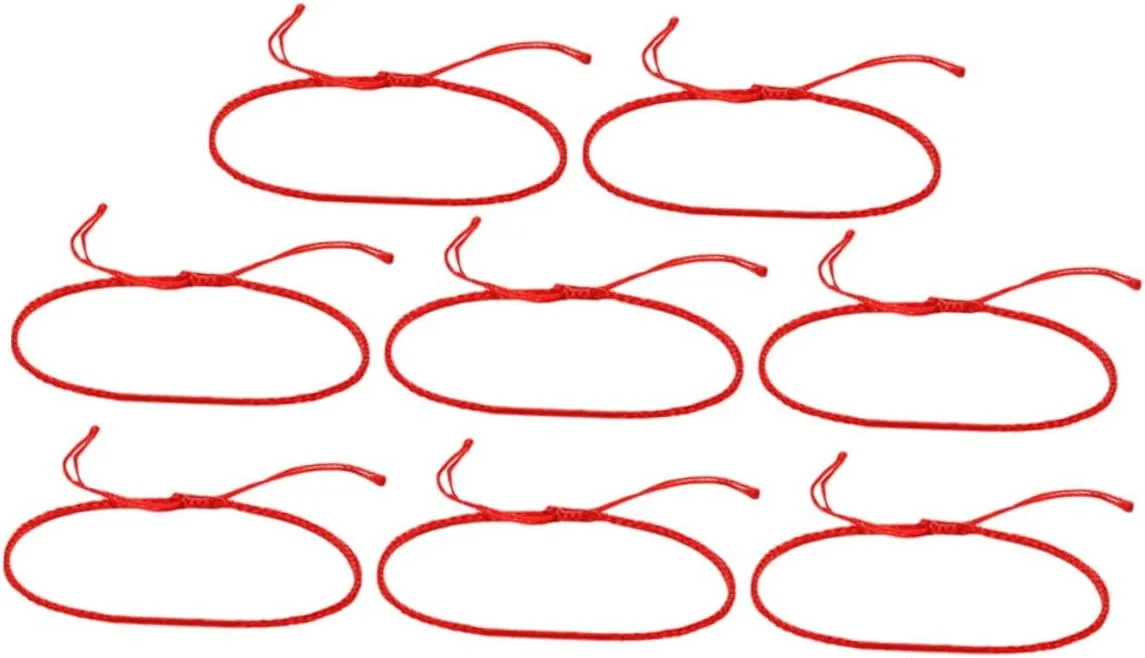 8pcs Handwoven Braided Red Bracelet Delicate Woven Friendship Bracelets for Joyful Style for Personal Use present Giving