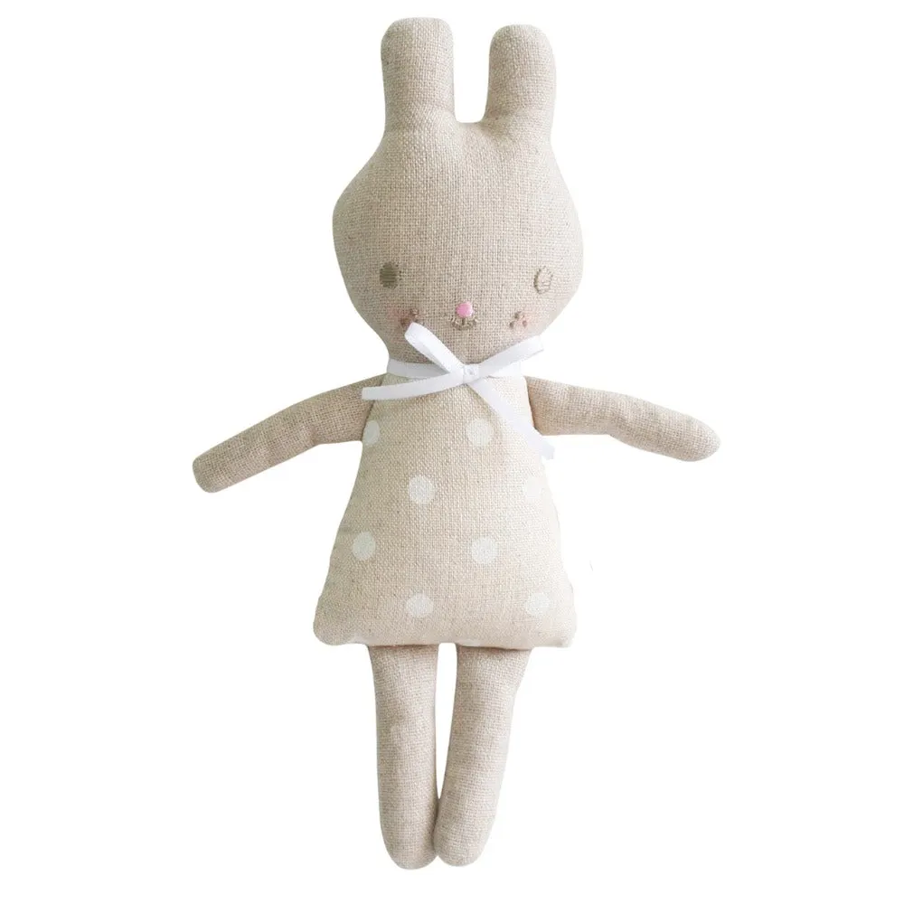 Alimrose Bonnie Bunny Rattle White Spot