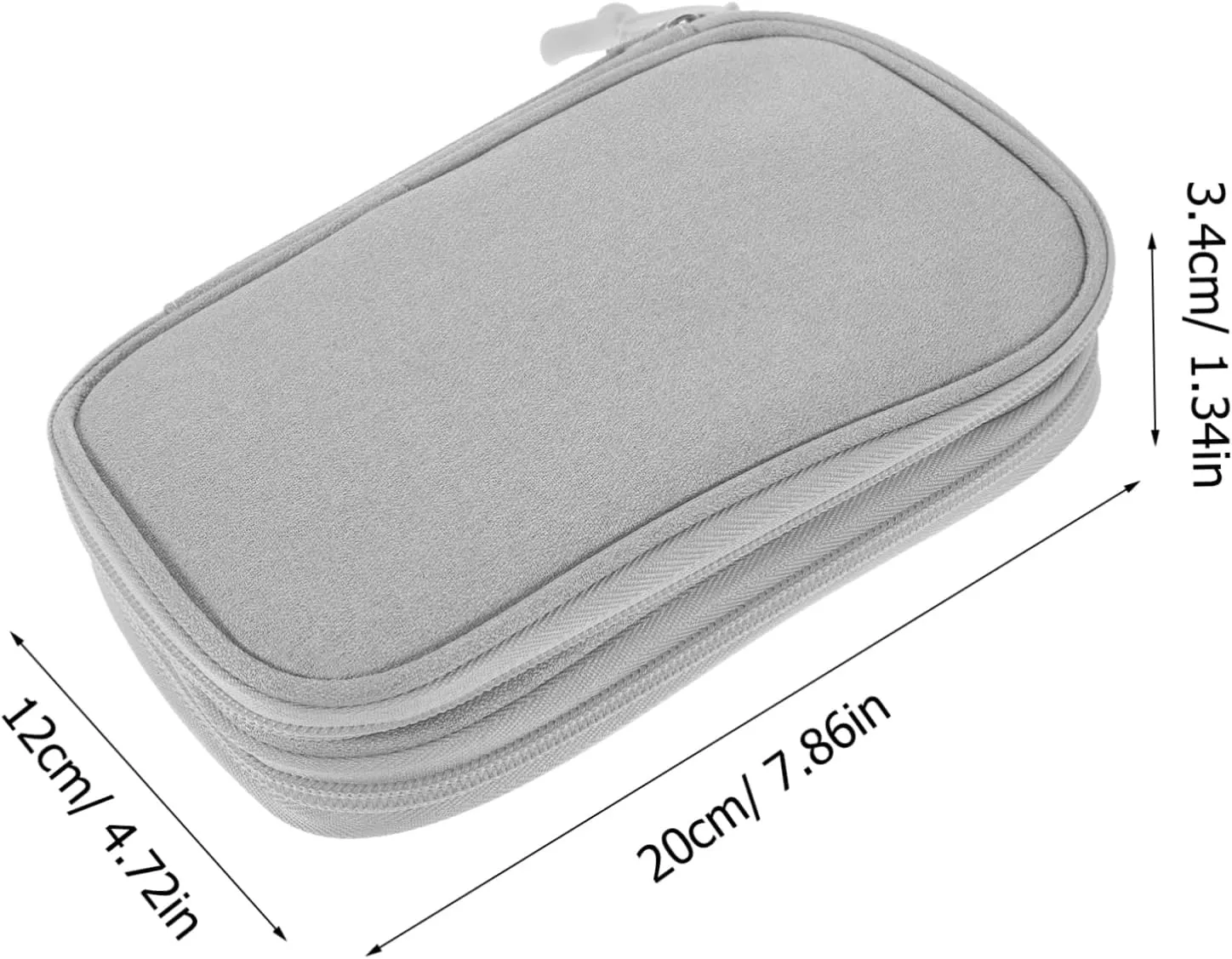 Angoily Cable Charger Storage Bag for Travel Electronic Organizer Double-Layer Pouch Cord Organizer Bag for Earphones Hard Drives