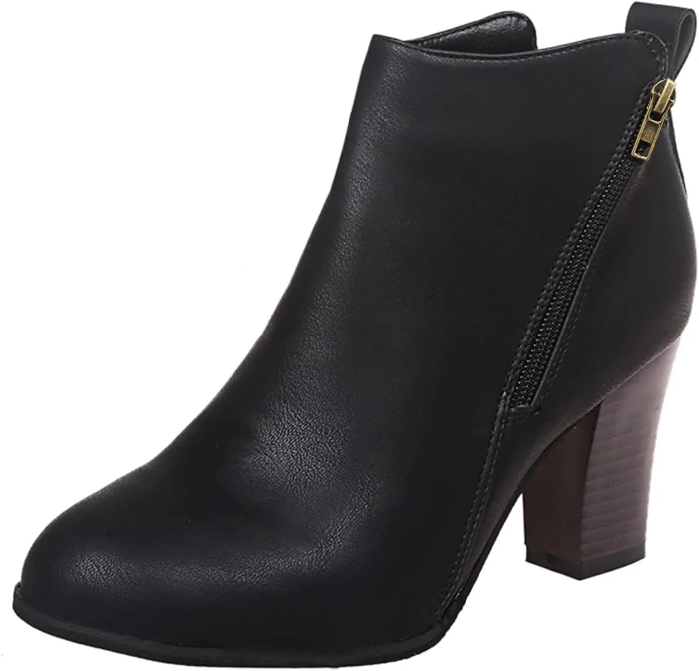 Ankle Boots Womens Black Boots Cute Fall Boots Women's Size 11 Womens Leather Booties and Ankle Boots No Heel Wide Width Booties for Women Low Heel
