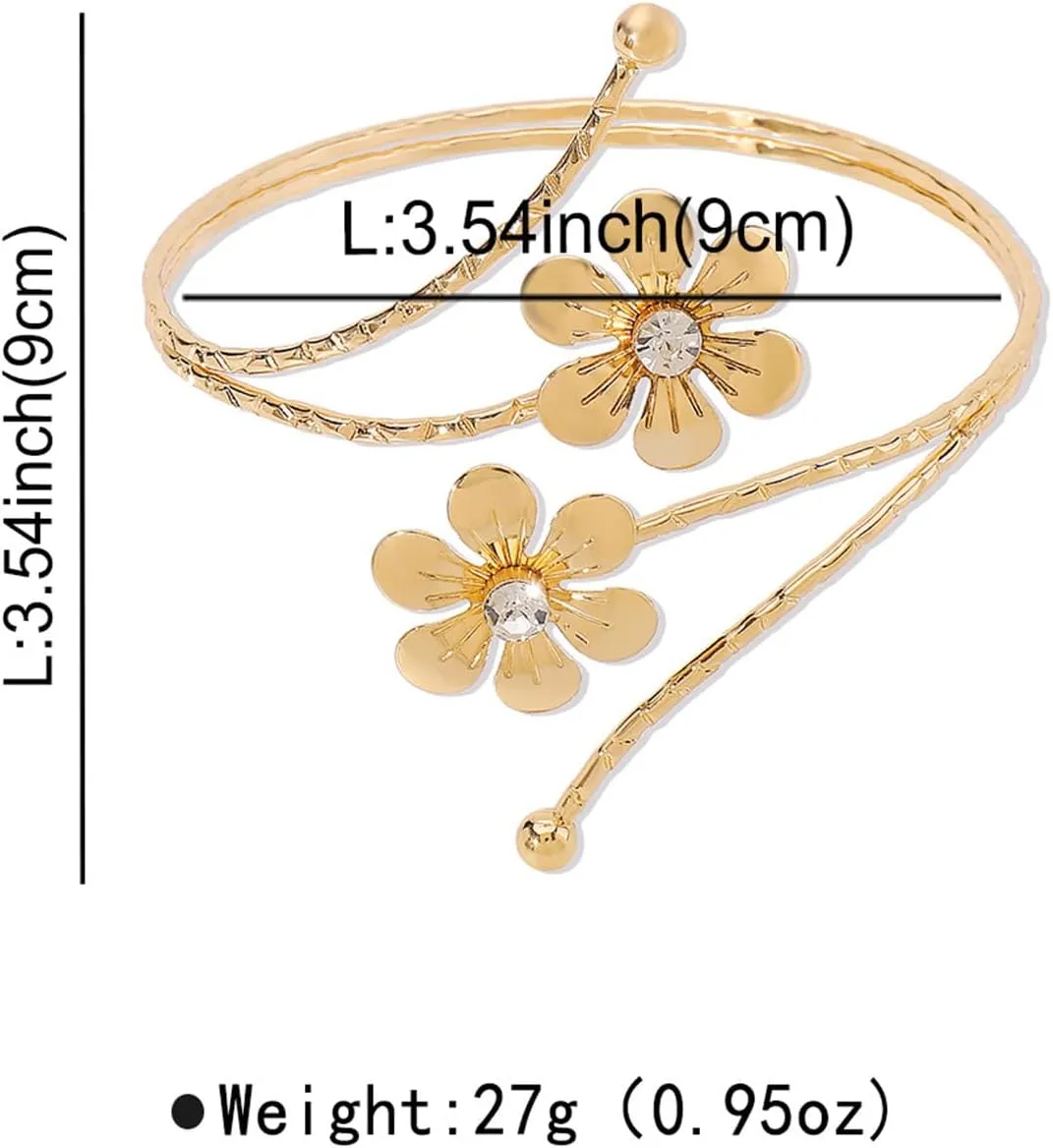 Arm Cuff Gold Arm Cuff Upper Arm Jewelry Gold Cuff Bracelets for Women Chunky Armband Jewelry Trendy Summer Beach Essentials