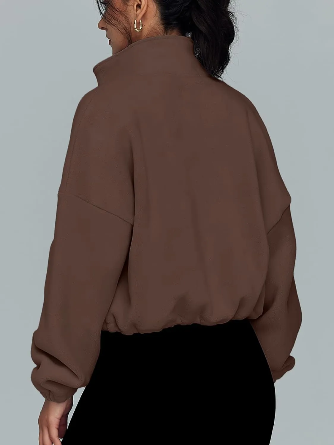 AUTOMET Womens Fleece Jackets Zip Up Oversized Sweatshirts Winter Clothes Long Sleeve Crop Sherpa Fall Outfits Fashion