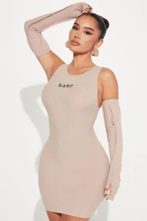 Baby Mini Dress Set - Beige