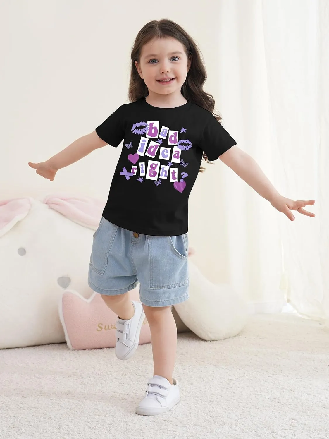 Bad Idea Right Shirts Toddler Girls Vintage Album T Shirts Music Merch Tee Tops Concert Tour Shirts Funny Music Shirt