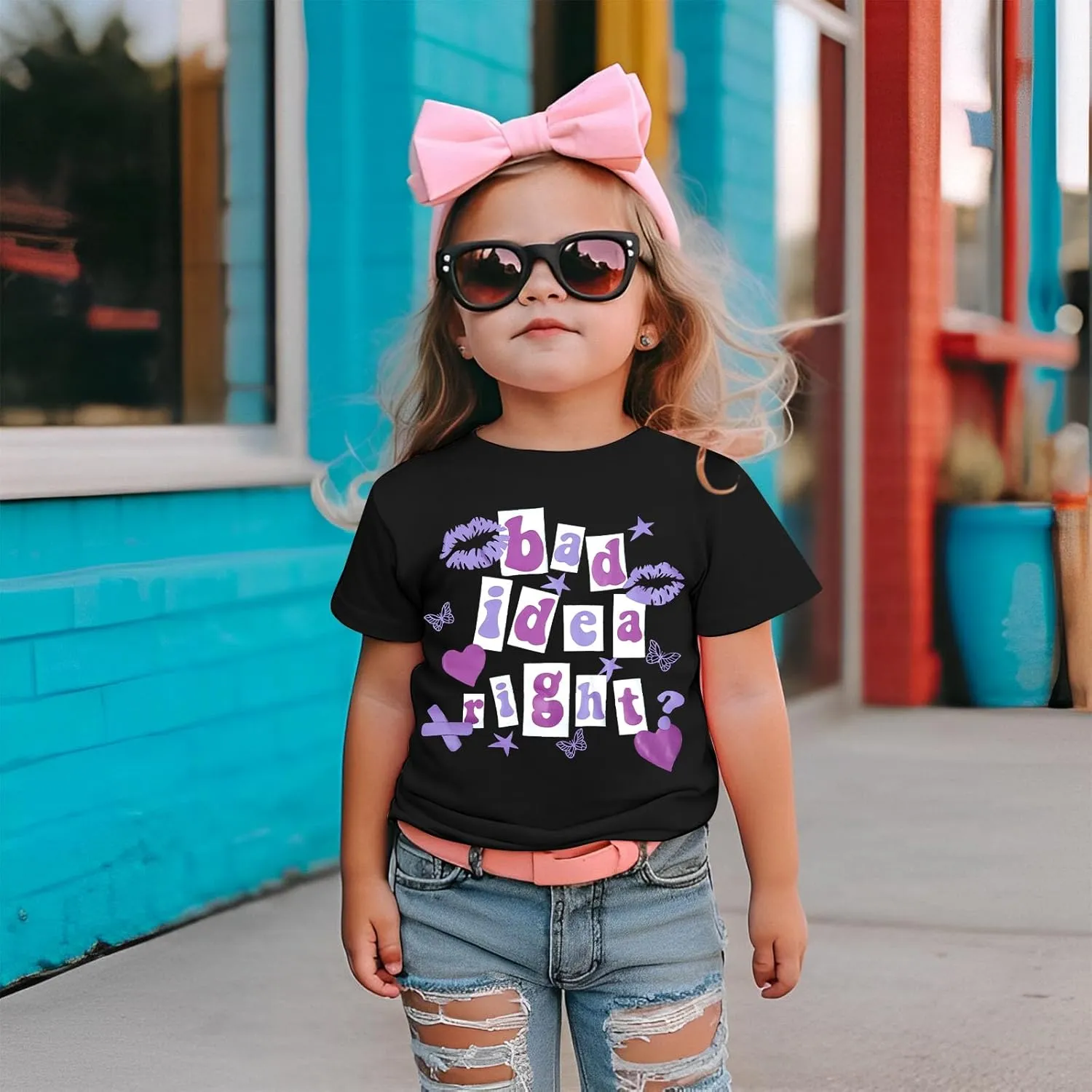 Bad Idea Right Shirts Toddler Girls Vintage Album T Shirts Music Merch Tee Tops Concert Tour Shirts Funny Music Shirt