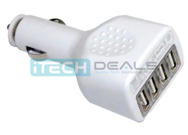 Baytek High Output 4 Port USB Car Travel Charger