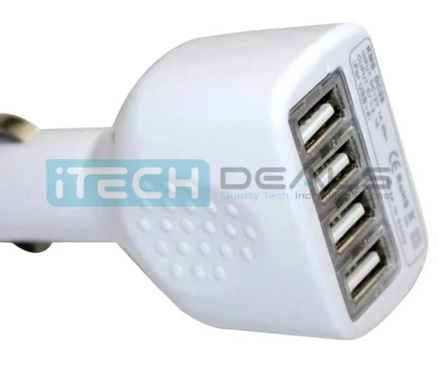 Baytek High Output 4 Port USB Car Travel Charger