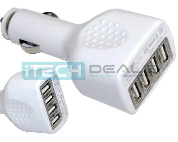 Baytek High Output 4 Port USB Car Travel Charger