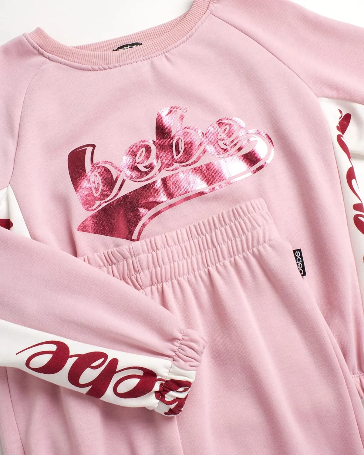 bebe Girls' Jogger Set - 2 Piece Active Fleece Pullover Sweatshirt and Sweatpants (Sizes: 4-16)