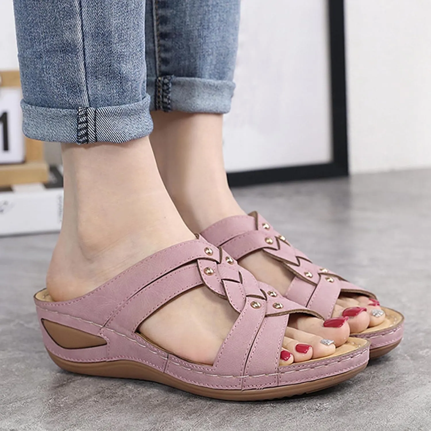 Best Arch Support Flip Flops Casual Sandals for Women Low Heel Wide Comfortable Shoes for Women Wedges Gold Dressy Flat Sandals for Women Evening Black Chunky Heels for Women Women's White Sandals