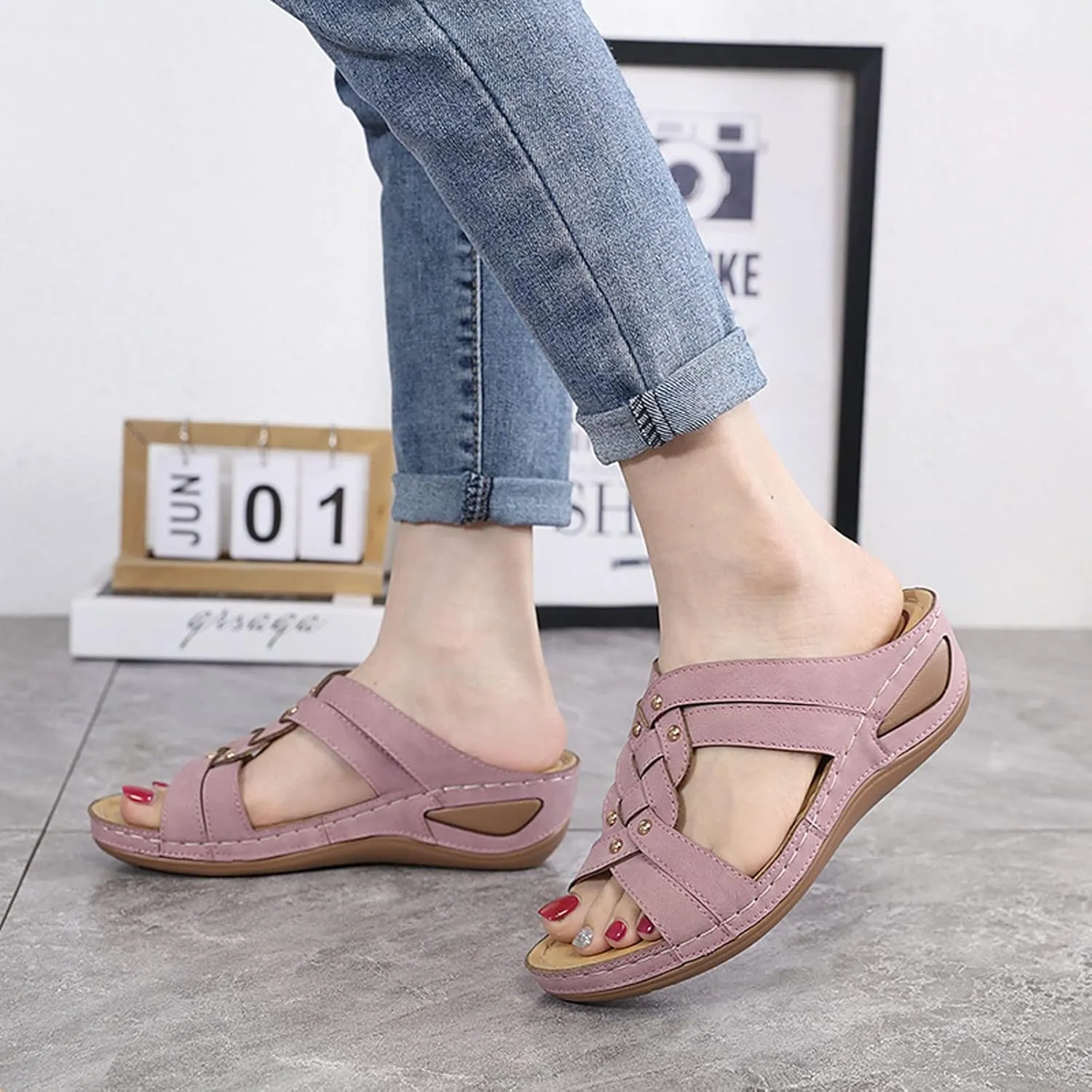 Best Arch Support Flip Flops Casual Sandals for Women Low Heel Wide Comfortable Shoes for Women Wedges Gold Dressy Flat Sandals for Women Evening Black Chunky Heels for Women Women's White Sandals