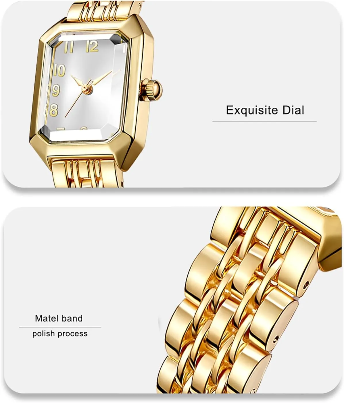 BESTKANG Women's Vintage Gold Watch - Roman/Arabic Numeral Dial Options, Adjustable Alloy Bracelet, 3ATM Water Resistant Quartz Movement with Resizing Tools