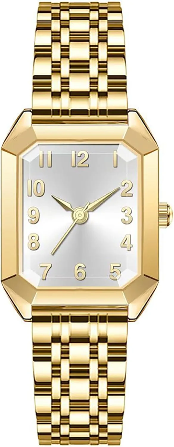 BESTKANG Women's Vintage Gold Watch - Roman/Arabic Numeral Dial Options, Adjustable Alloy Bracelet, 3ATM Water Resistant Quartz Movement with Resizing Tools