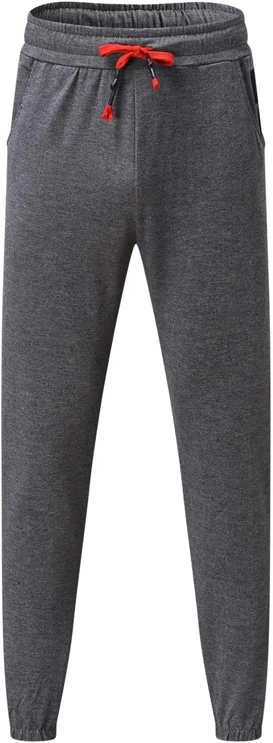 Big and Tall Sweatpants for Men Waist Baggy Drop Crotch Sweatpants Trousers Mens Heavyweight Sweatpants Fleece Lined