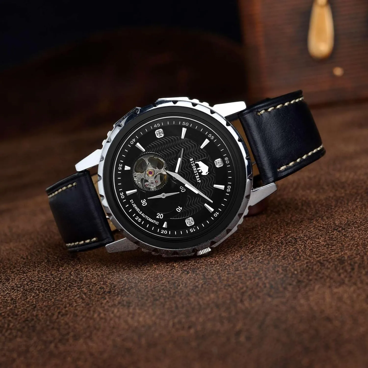 BISONSTRAP Leather Watch Band 18mm 19mm 20mm 21mm 22mm 23mm 24mm, Antique Watch Straps for Men, Supple and Breathable Calfskin