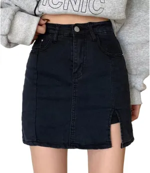 Bloomy Skort, Bloomy Jean Skort, Woman High Waisted Casual Stretchy Denim for Women, Casual and Versatile