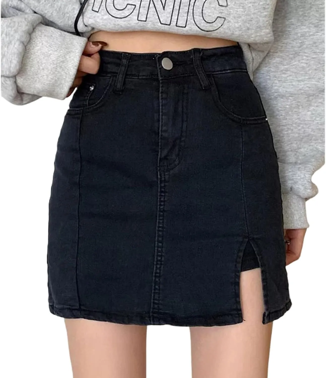 Bloomy Skort, Bloomy Jean Skort, Woman High Waisted Casual Stretchy Denim for Women, Casual and Versatile