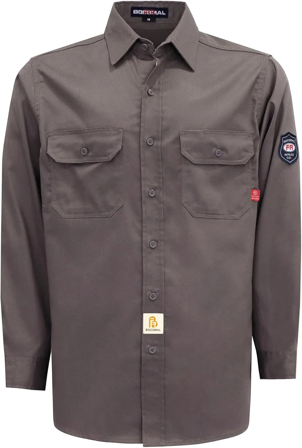 BOCOMAL FR Shirts 6.25oz Lightweight Welding Shirts Flame Resistant Men's Fire Retardant Shirt