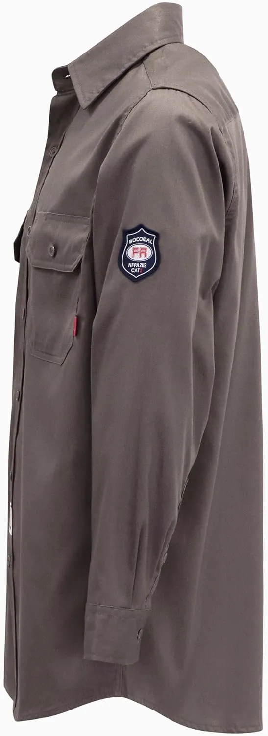 BOCOMAL FR Shirts 6.25oz Lightweight Welding Shirts Flame Resistant Men's Fire Retardant Shirt