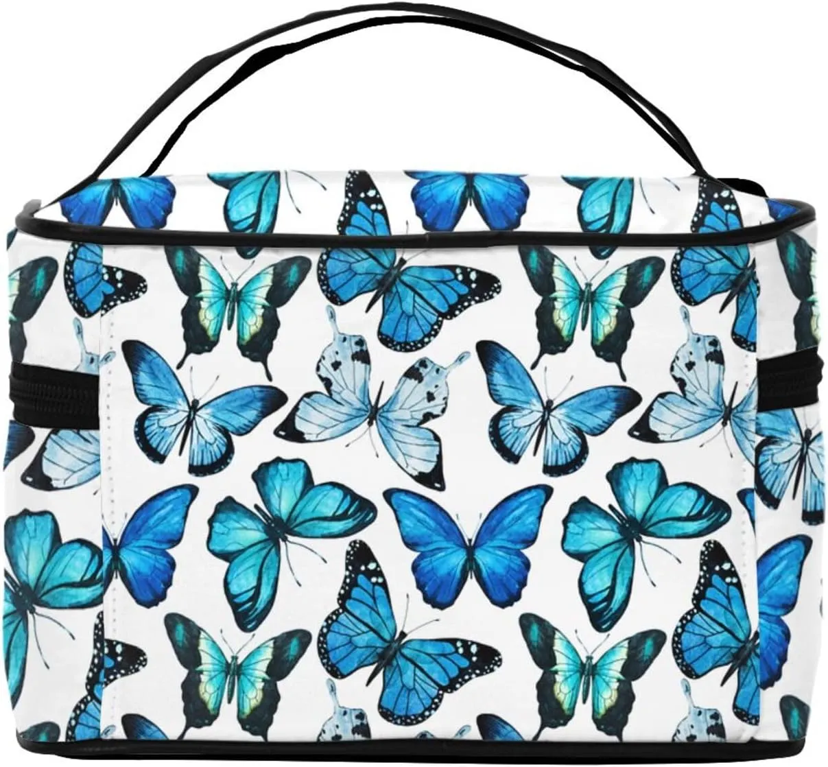 Butterfly Travel Makeup Bag for Women Large Cosmetic Bags Portable Makeup Organizer Bag Vacation Toiletry Bag Girls Makeup Storage Case