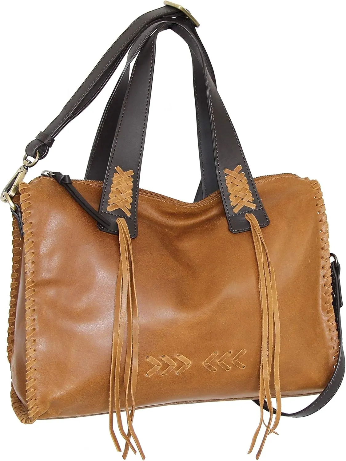 Candace Convertible Leather Satchel