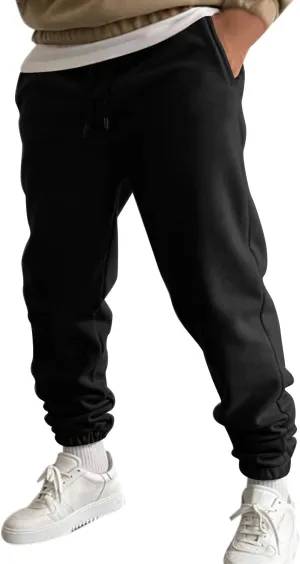 Cargo Sweatpants for Men Big and Tall Gym Sweatpants Men's Cargo Pants with Pockets Cotton Sweatpants Casual Athletic