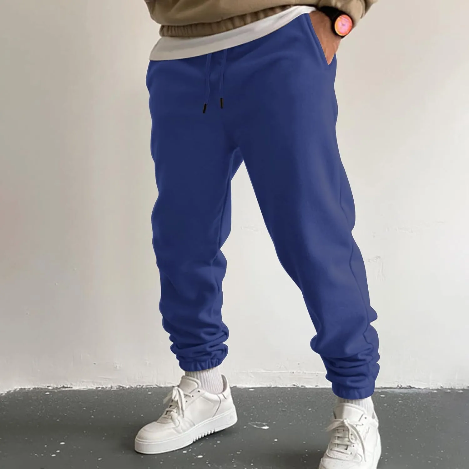Cargo Sweatpants for Men Big and Tall Gym Sweatpants Men's Cargo Pants with Pockets Cotton Sweatpants Casual Athletic