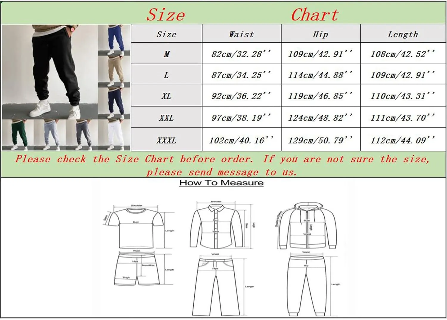 Cargo Sweatpants for Men Big and Tall Gym Sweatpants Men's Cargo Pants with Pockets Cotton Sweatpants Casual Athletic