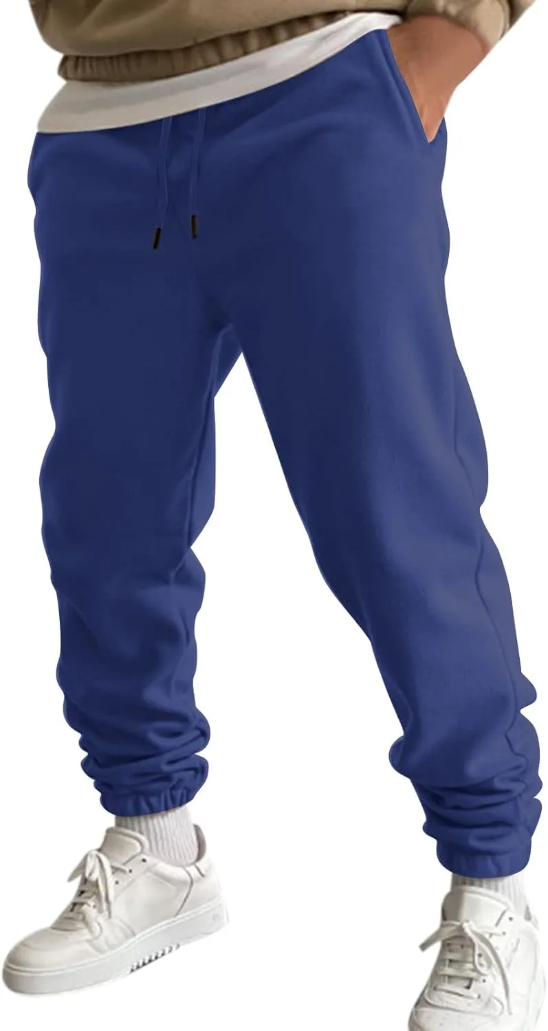 Cargo Sweatpants for Men Big and Tall Gym Sweatpants Men's Cargo Pants with Pockets Cotton Sweatpants Casual Athletic