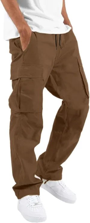 Cargo Sweatpants for Men Big and Tall Pants for Running Sweatpants Hiking Mens Sweatpants Casual Cotton Chinos Cargo