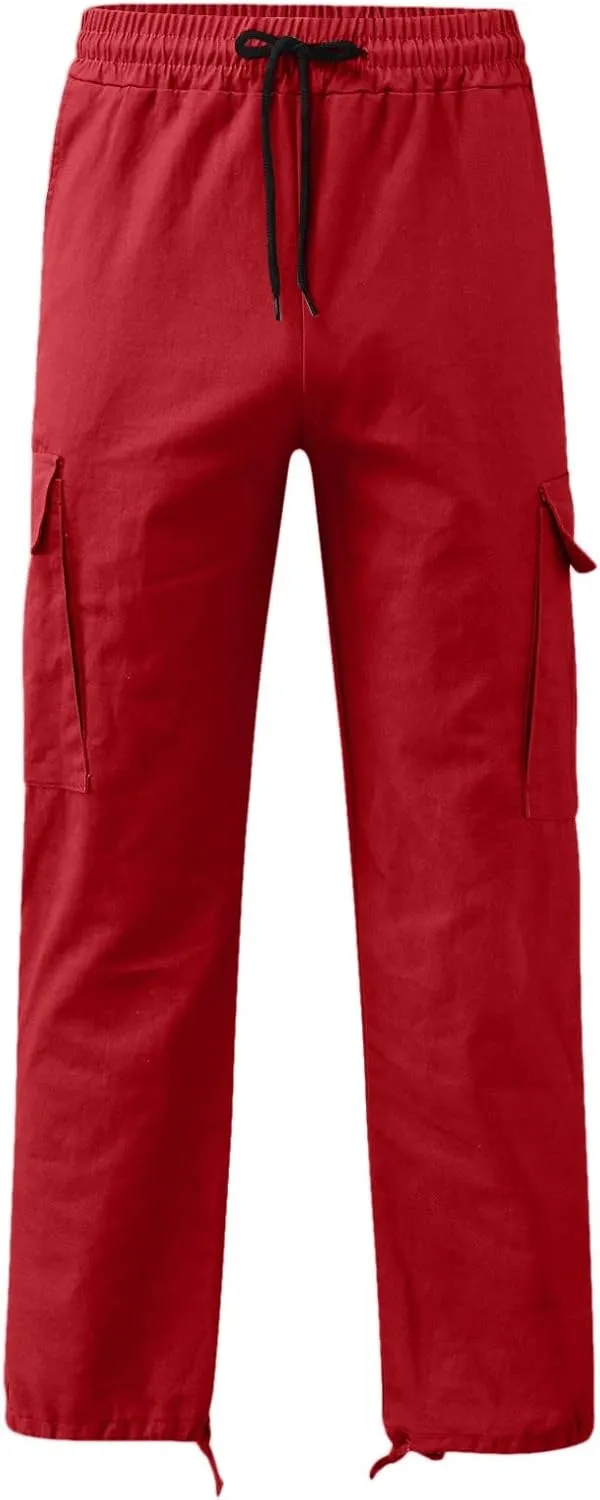 Cargo Sweatpants for Men Big and Tall Pants for Running Sweatpants Hiking Mens Sweatpants Casual Cotton Chinos Cargo
