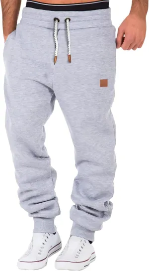 Cargo Sweatpants for Men Drawstring Sport Trousers Men's Heavyweight Fleece Cargo Sweatpants Elastic Waist Drawstring