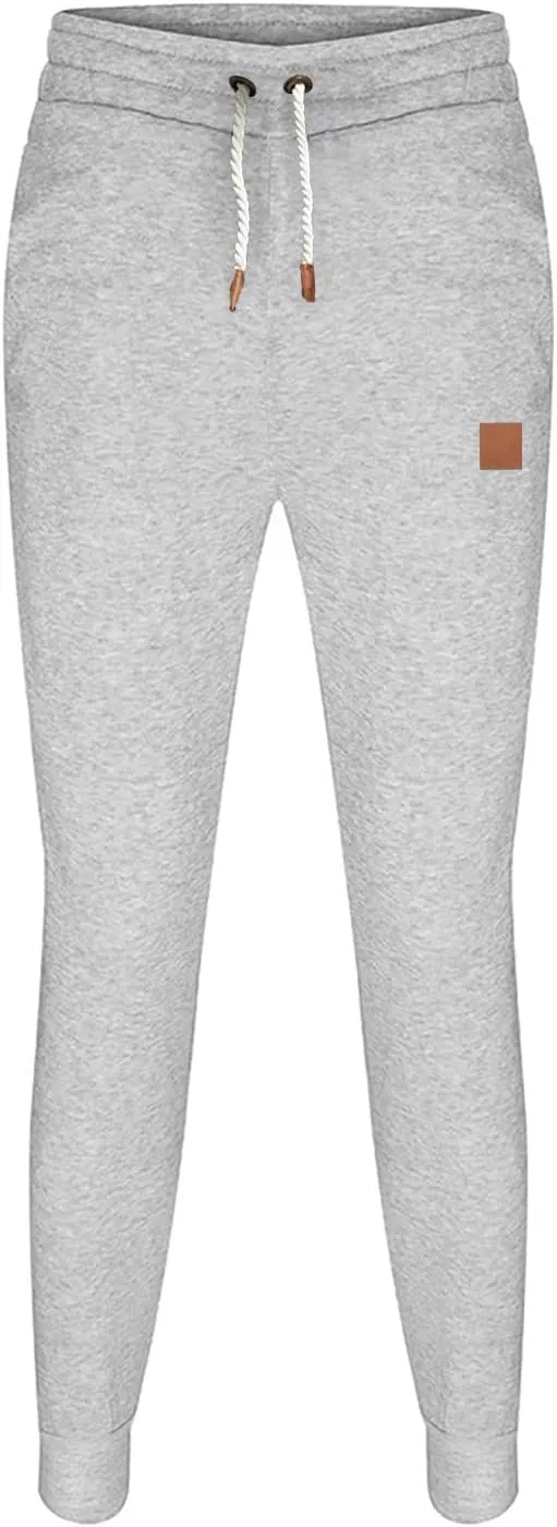 Cargo Sweatpants for Men Drawstring Sport Trousers Men's Heavyweight Fleece Cargo Sweatpants Elastic Waist Drawstring
