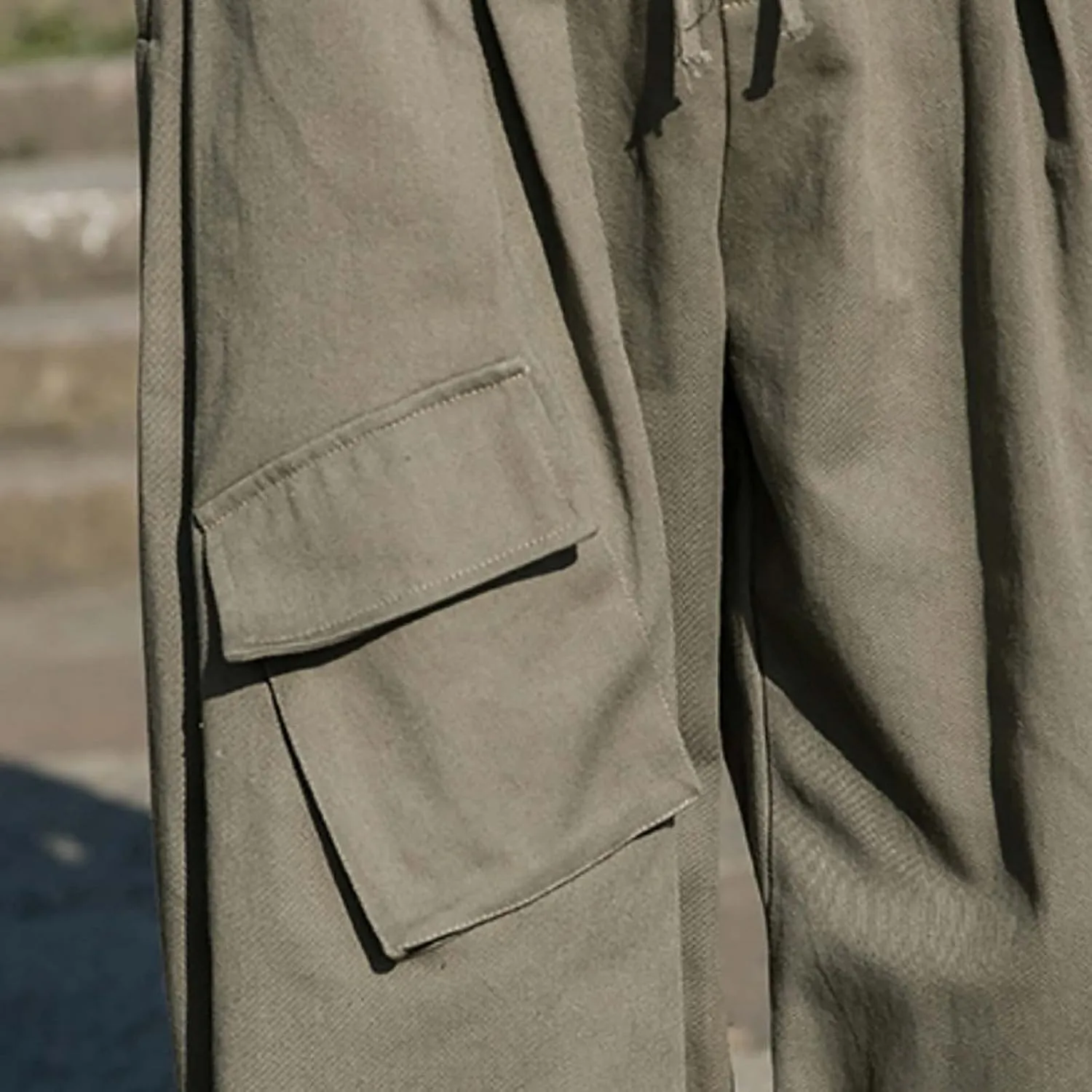Cargo Sweatpants for Men Mens Lounge Pants Zipper Fly Sweatpants for Men Lightweight Loose Fit Open Bottom Sweatpants