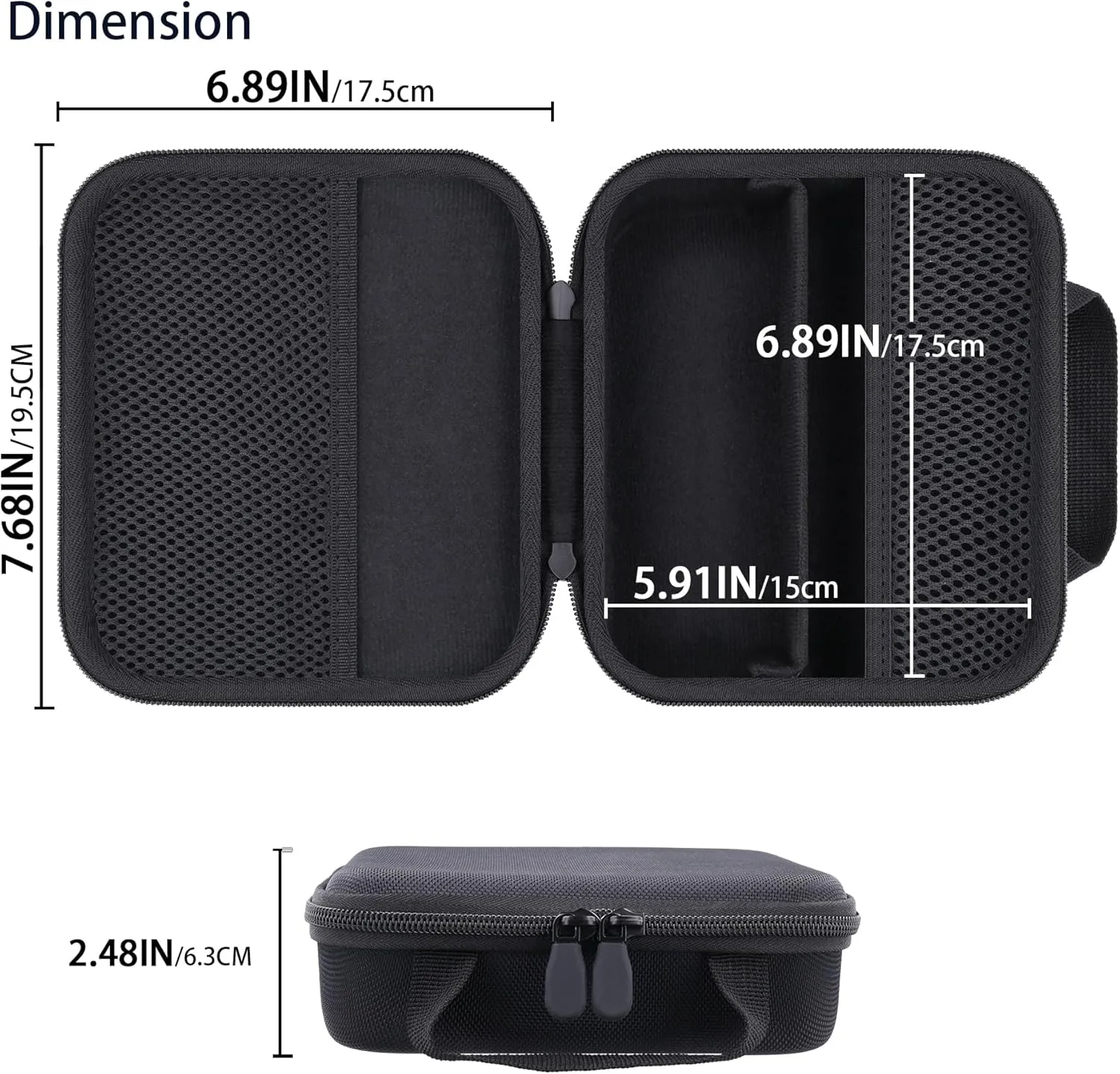 co2CREA for Anker 25,000mAh 165W Laptop Power Bank and Laptop 140W USB-C Charger, Hard Travel Case Compatible with 25K Power Bank A1695, Case Only (Black Case)