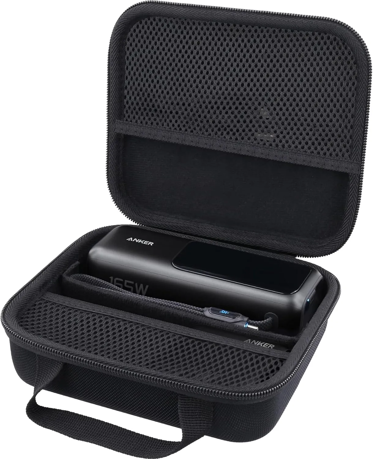 co2CREA for Anker 25,000mAh 165W Laptop Power Bank and Laptop 140W USB-C Charger, Hard Travel Case Compatible with 25K Power Bank A1695, Case Only (Black Case)