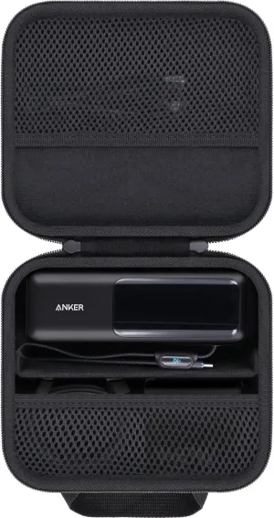 co2CREA for Anker 25,000mAh 165W Laptop Power Bank and Laptop 140W USB-C Charger, Hard Travel Case Compatible with 25K Power Bank A1695, Case Only (Black Case)