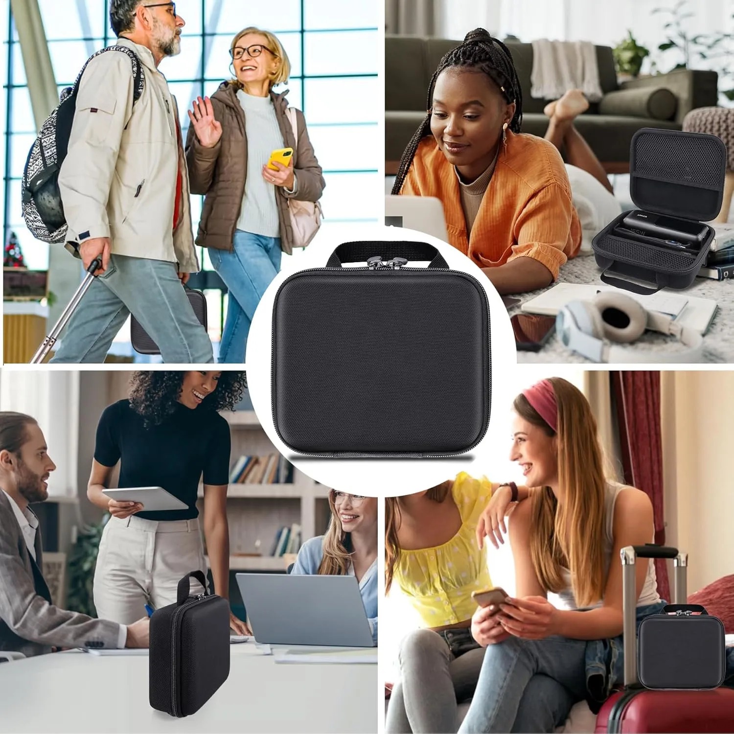 co2CREA for Anker 25,000mAh 165W Laptop Power Bank and Laptop 140W USB-C Charger, Hard Travel Case Compatible with 25K Power Bank A1695, Case Only (Black Case)