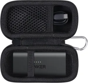 co2CREA Hard Case Compatible with Anker 621 Nano Power Bank 5,000mAh 12W Portable Charger, Black Case