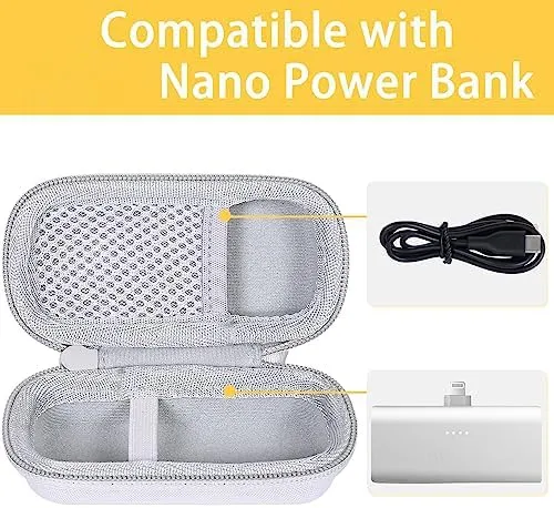 co2CREA Hard Case Compatible with Anker 621 Nano Power Bank 5,000mAh 12W Portable Charger, White Case