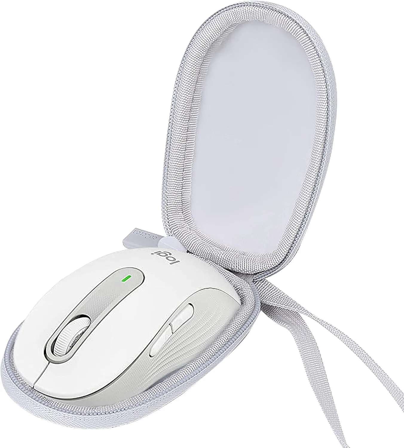 co2CREA Hard Case Compatible with Logitech Signature M650 M550 Wireless Mouse (Small Medium Size, Off White)