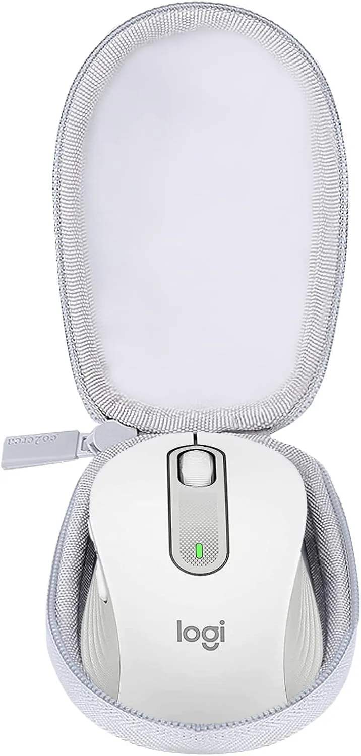co2CREA Hard Case Compatible with Logitech Signature M650 M550 Wireless Mouse (Small Medium Size, Off White)