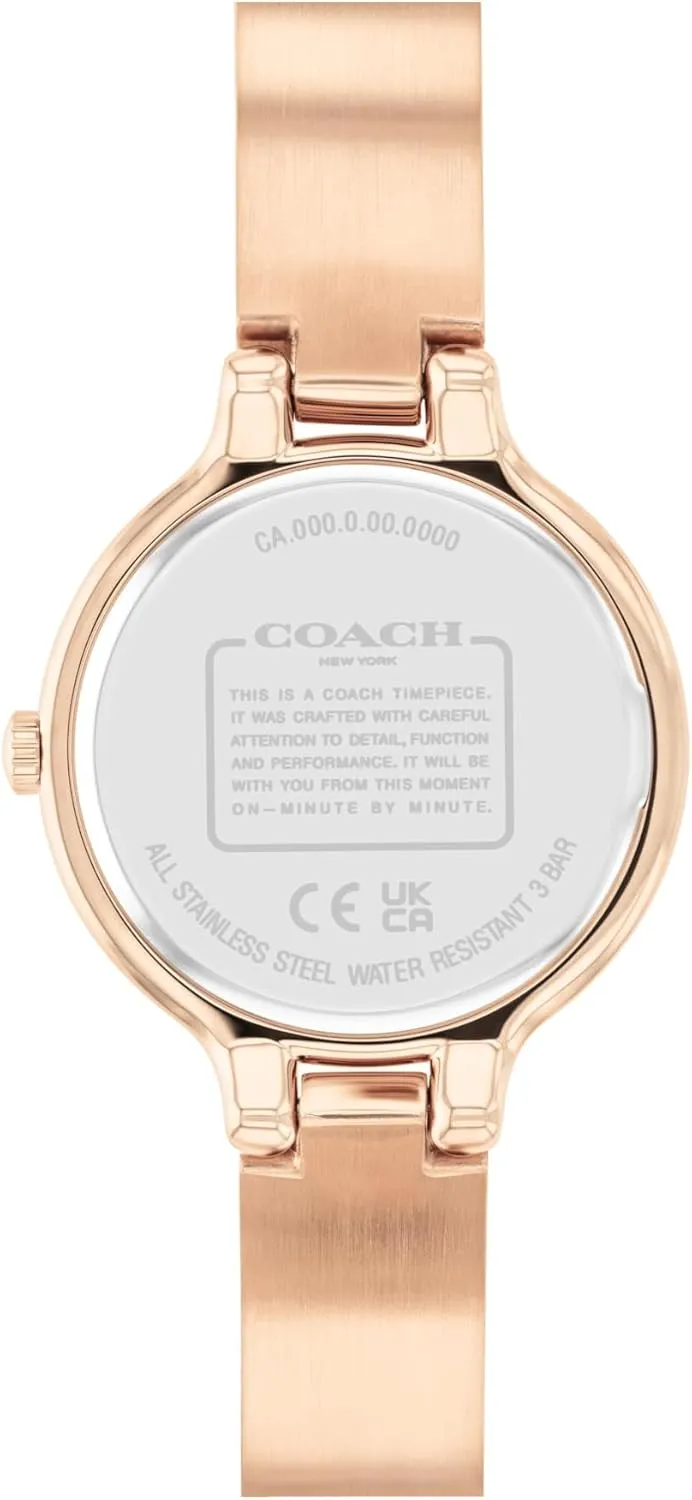 Coach Chelsea Women's Bangle Watch - 2H Quartz, Enamel Signature ''C'' and Crystals - Gift for Her - Premium Fashion Timepiece for All Occasions - Adjustable - 27mm