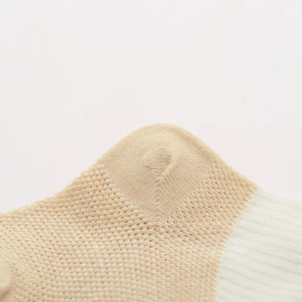 Color-Block Summer Mesh Socks [Set of 4]