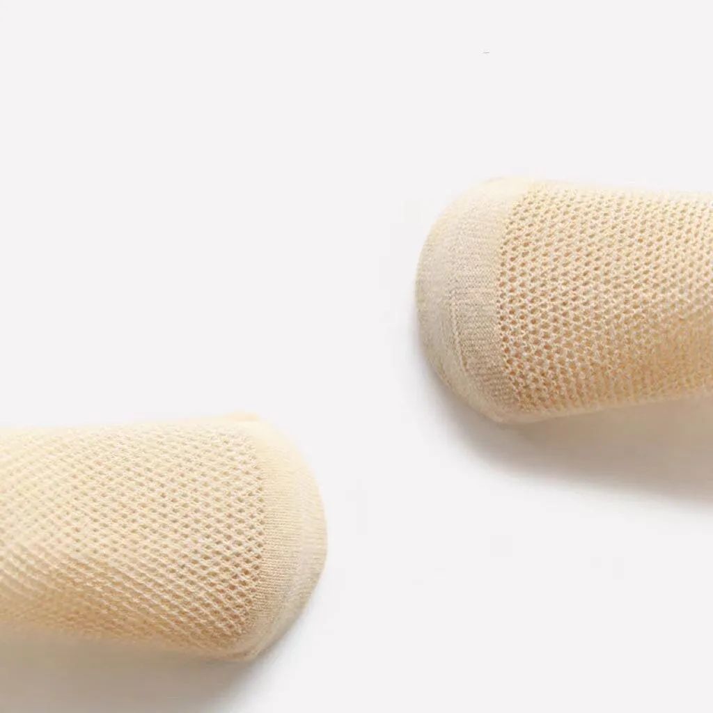 Color-Block Summer Mesh Socks [Set of 4]